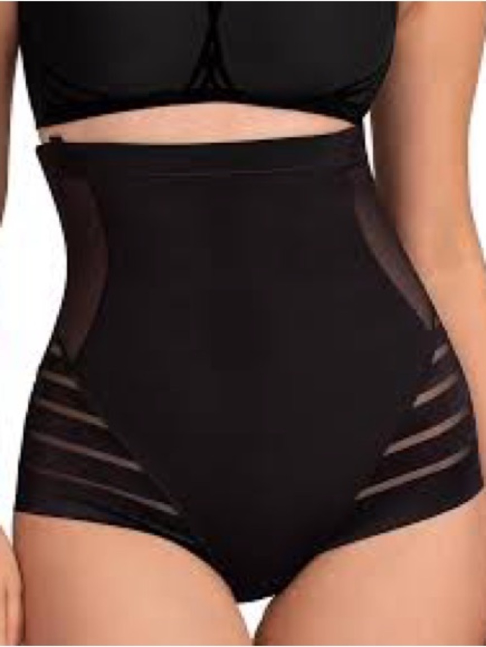 EUC Honeylove Queen Brief Black High-Waist Sculpting in Size Small